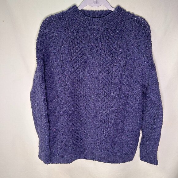 The Tappit Hen Purple Scottish Knit Wool Sweater - Picture 1 of 8
